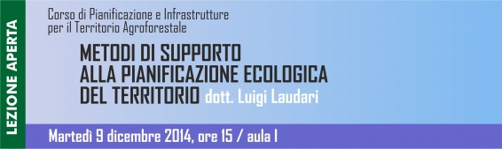 Seminario �Metodi di supporto alla Pianificazione ecologica del territorio�.